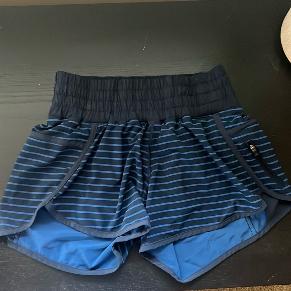 Lululemon Striped Running Shorts